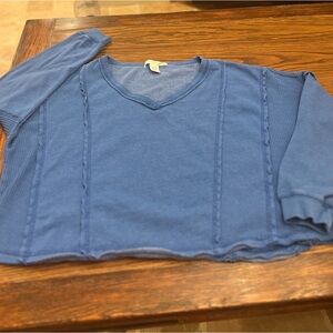 Altar'd State Blue Long Sleeve Top